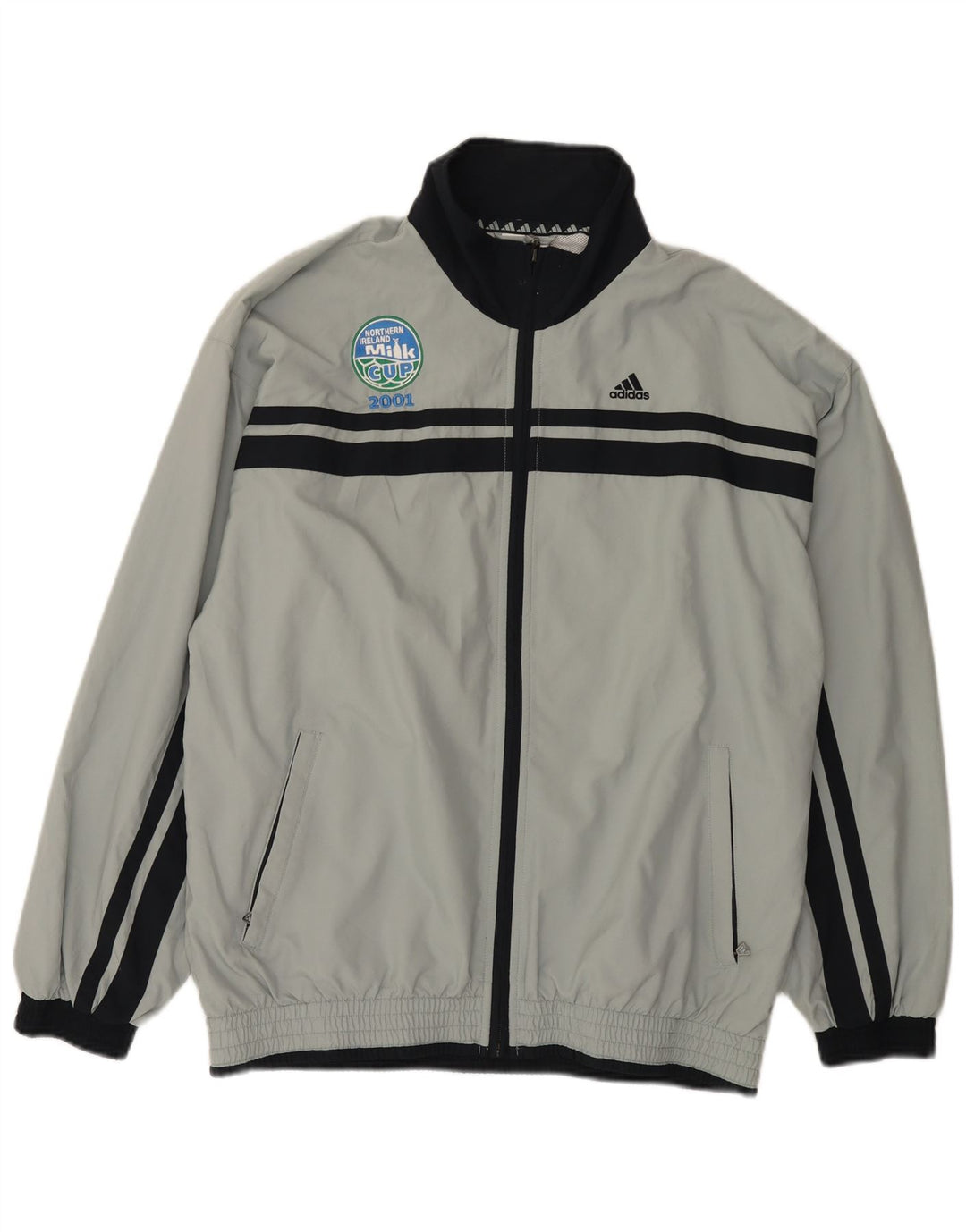 Jachetă de trening pentru bărbați Adidas UK 38/40 Gri mediu
