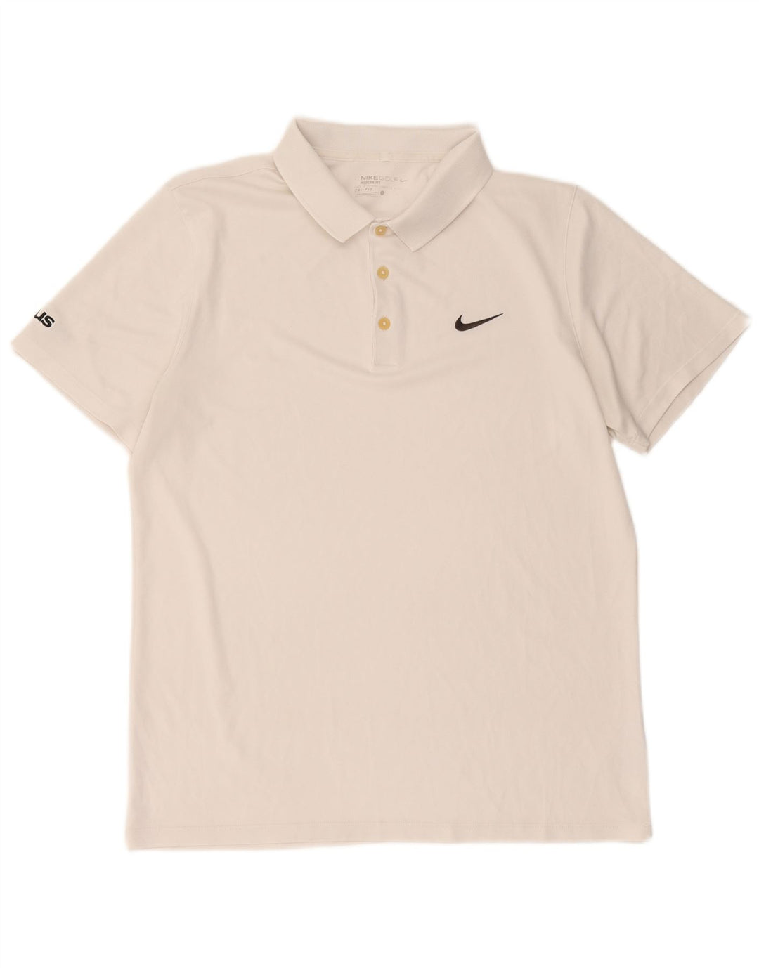 Tricou polo Nike Dri Fit pentru bărbați, mare, alb, din poliester