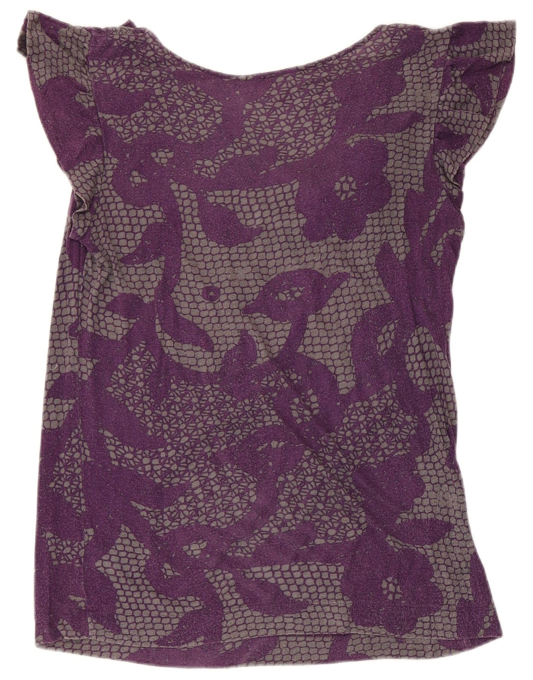 Bluză pentru femei CALVIN KLEIN Top UK 12 Medium Purple Floral Rayon