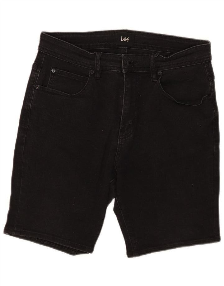 Pantaloni scurți de blugi pentru femei Lee, mari W32, bumbac negru