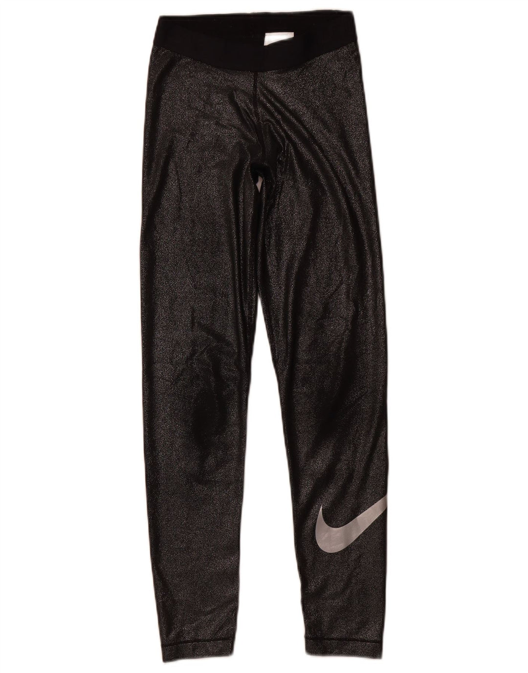 Leggings NIKE Dri Fit Graphic pentru femei UK 8 Poliester negru mic