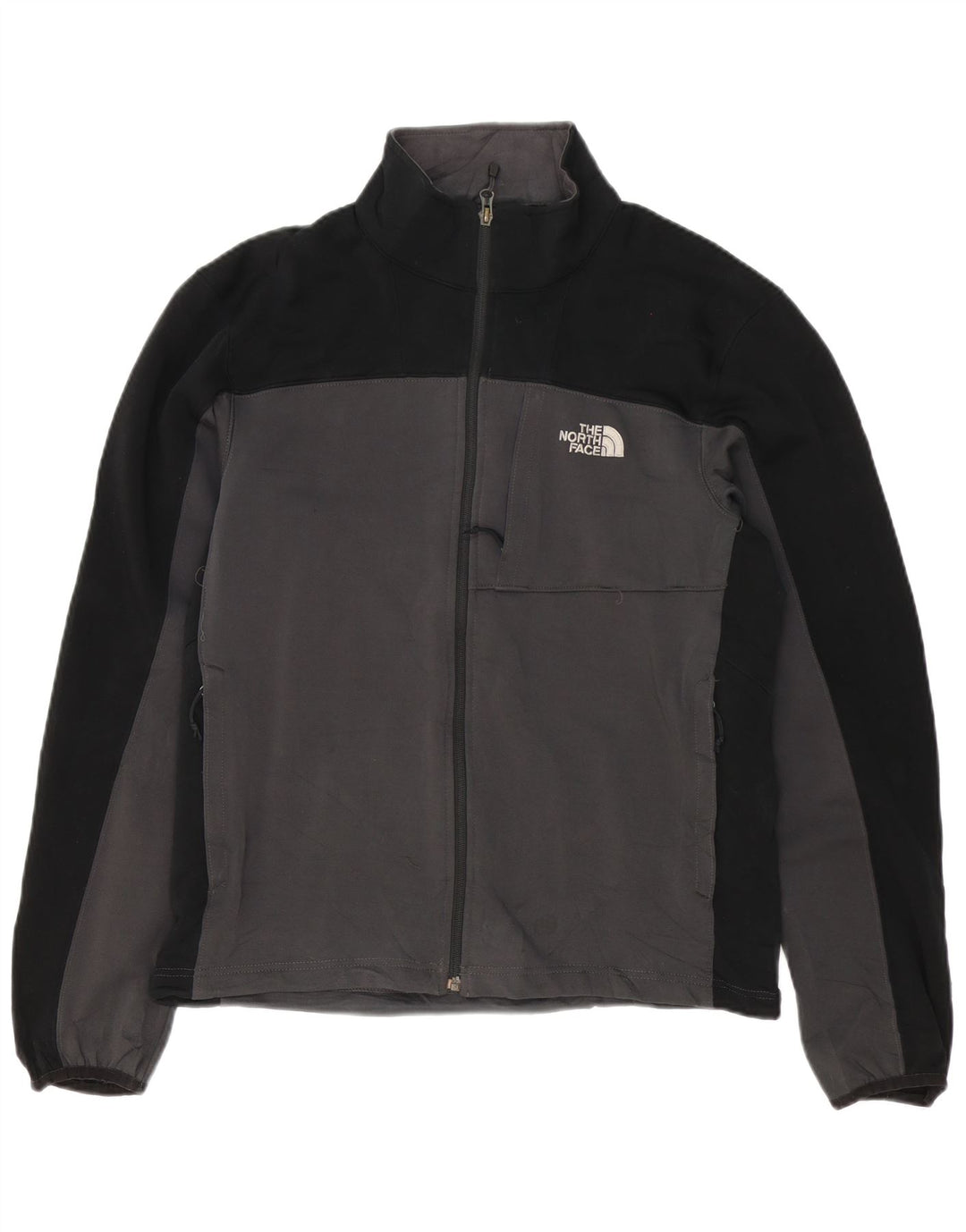 Jachetă de trening pentru bărbați THE NORTH FACE, din poliester color bloc, gri mediu