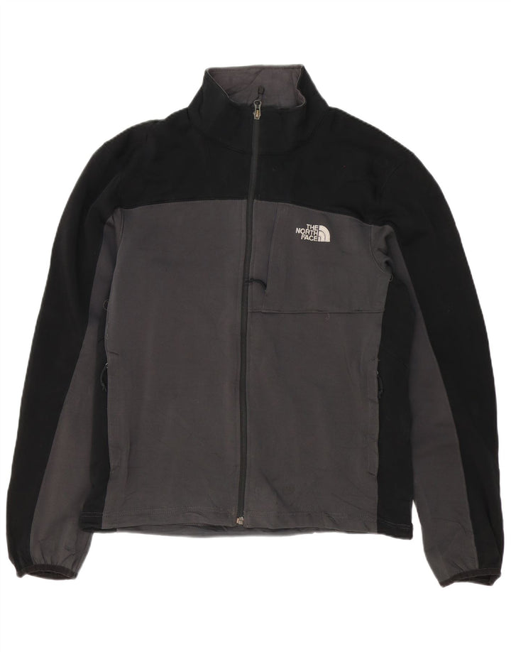 Jachetă de trening pentru bărbați THE NORTH FACE, din poliester color bloc, gri mediu