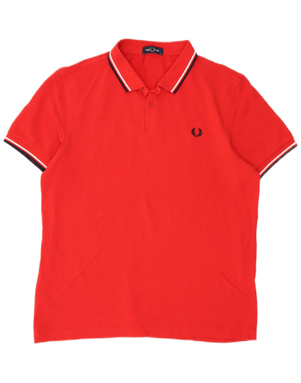 Cămașă polo Fred Perry pentru bărbați XL bumbac roșu