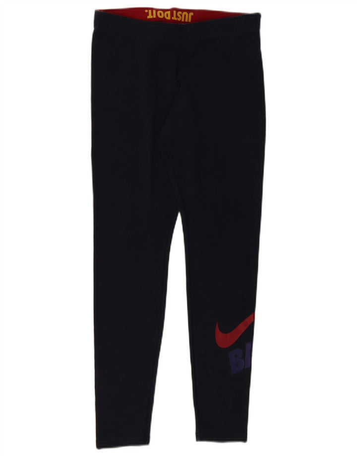 Jambiere grafice pentru femei NIKE UK 12, bumbac mediu albastru bleumarin