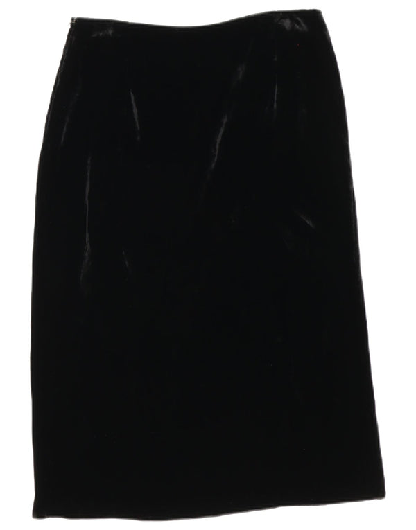 Aspesi Fusta Midi De Catifea De Talie Inalta IT 46 Large W30 Negru