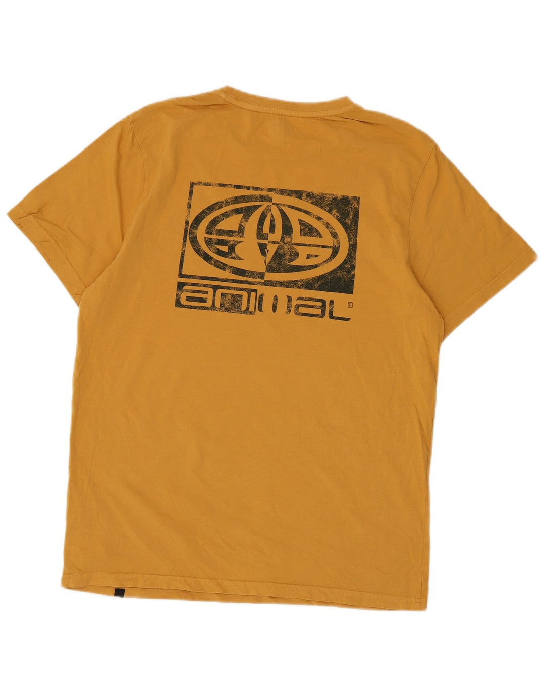 Tricou grafic pentru bărbați Animal Top Bumbac galben mediu