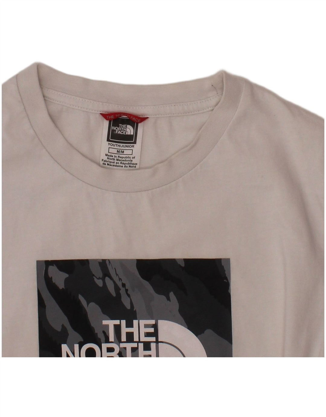 Tricou grafic pentru băieți THE NORTH FACE Top 9-10 ani alb mediu