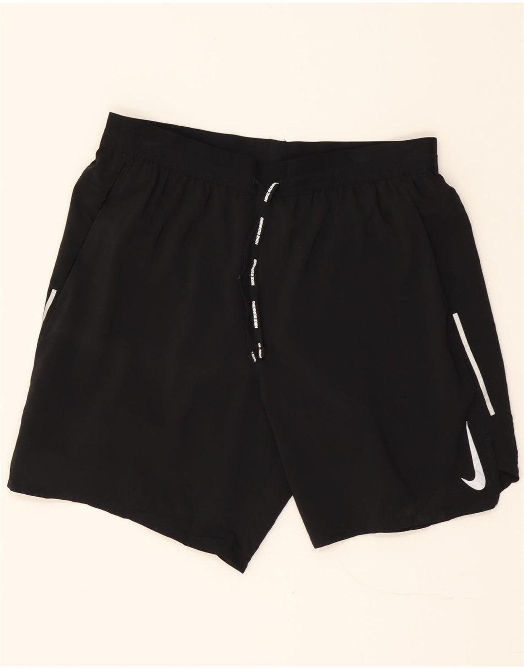 NIKE Womens Graphic Sport Shorts Medium Black Polyester Vintage Nike and Second-Hand Nike from Messina Hembry 