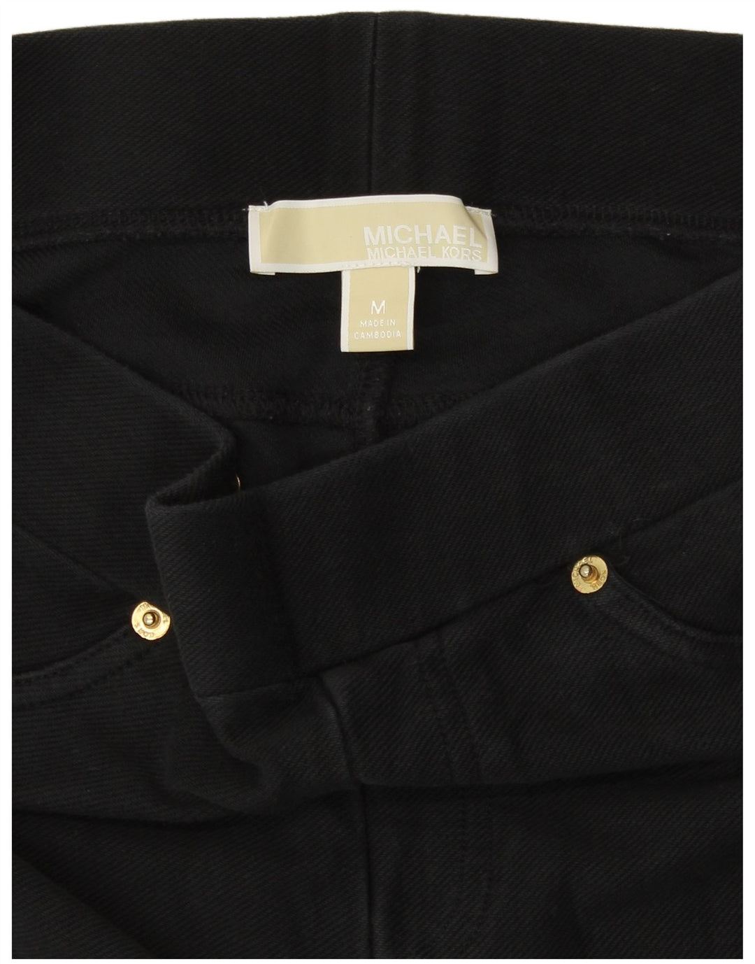 Leggings pentru femei Michael Kors UK 14, bumbac mediu negru