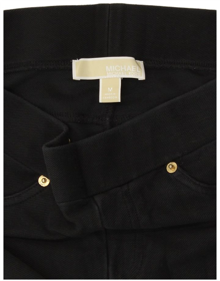 Leggings pentru femei Michael Kors UK 14, bumbac mediu negru