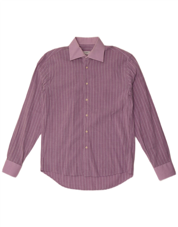 Cămașă pentru bărbați A.Basile Mărimea 40 15 3/4 Bumbac cu dungi violet mediu