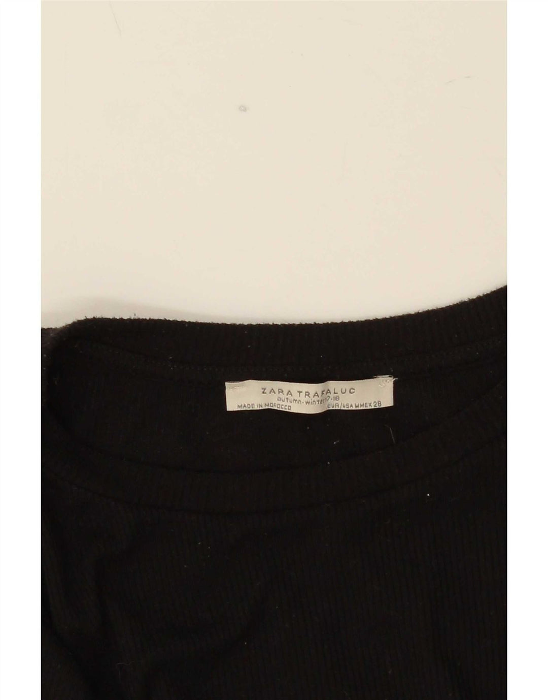 Top Trafaluc pentru femei Zara cu mânecă lungă UK 12 Medium Negru