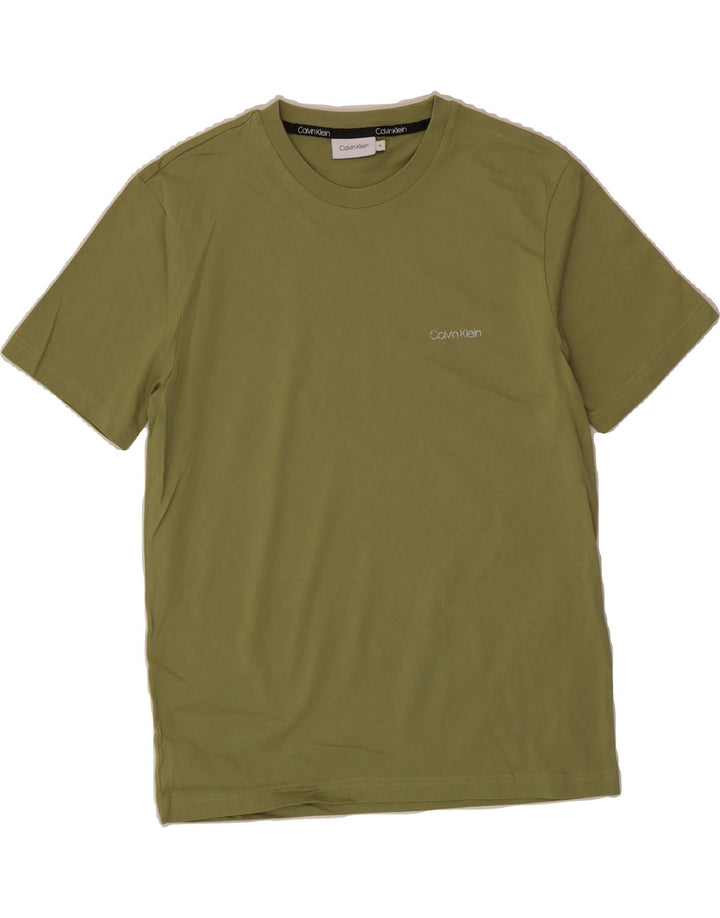 CALVIN KLEIN Mens T-Shirt Top Medium Green Cotton Vintage Calvin Klein and Second-Hand Calvin Klein from Messina Hembry 