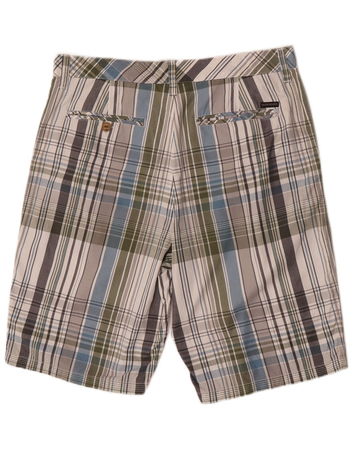 Pantaloni scurți chino pentru bărbați Quiksilver W34, bumbac cu carouri multicolore mari