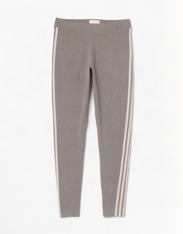 Leggings pentru femei Adidas UK 12/14 bumbac gri mediu