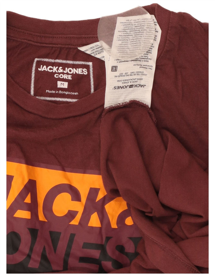 JACK & JONES Tricou grafic pentru bărbați Top din bumbac maro mediu