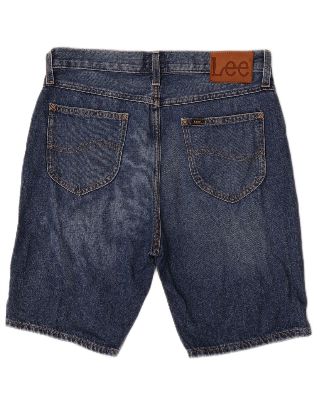 Pantaloni scurți Lee Rider Denim W30, bumbac albastru mediu