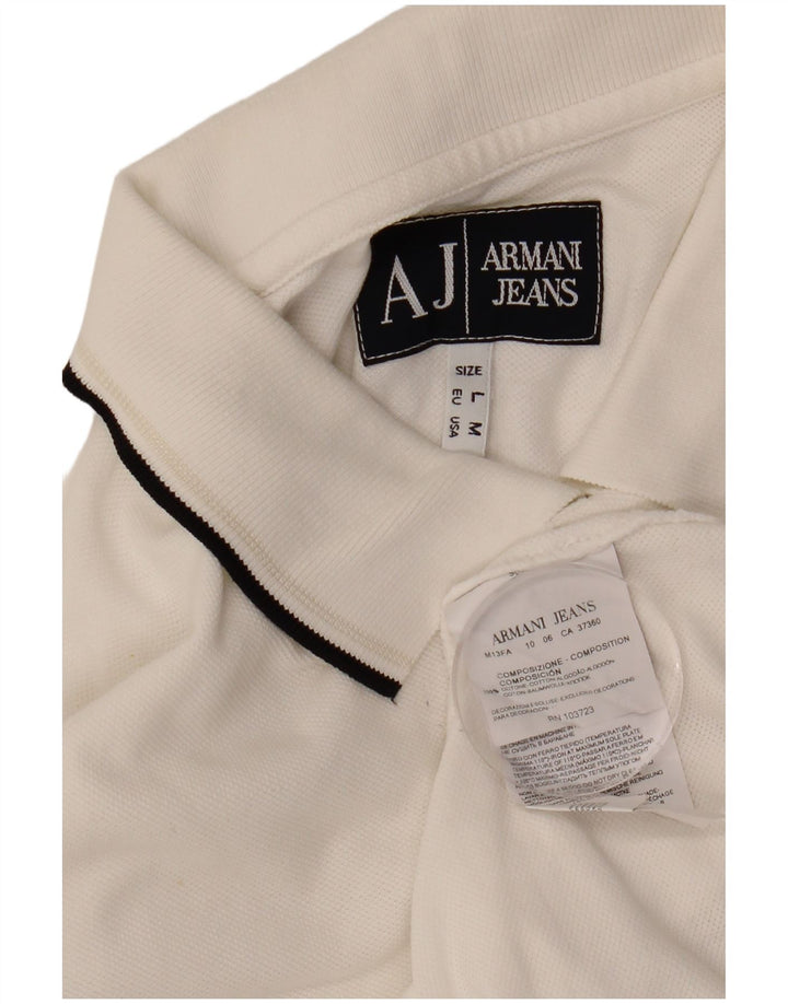 ARMANI JEANS Tricou Polo pentru Barbati Bumbac Alb Mediu