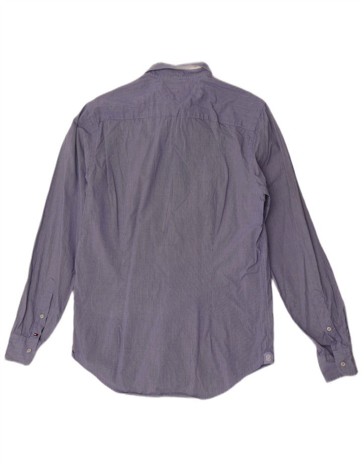 Cămașă Slim Fit Tommy Hilfiger pentru bărbați, din bumbac vichy albastru mediu