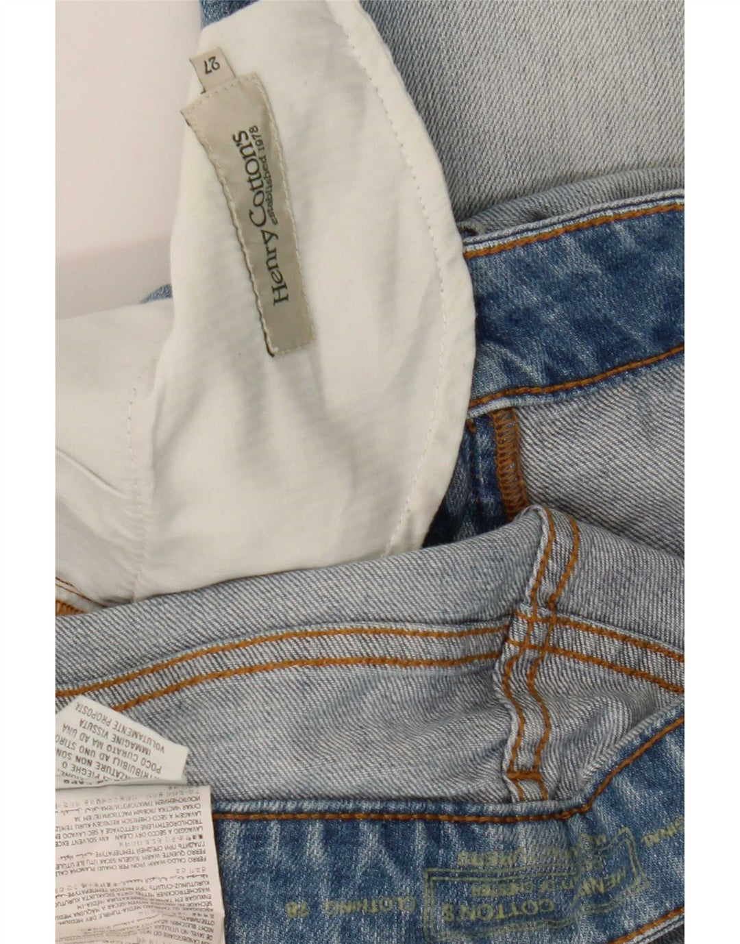 Henry Cottons Blugi de damă cropped W27 L26 Blue Cotton