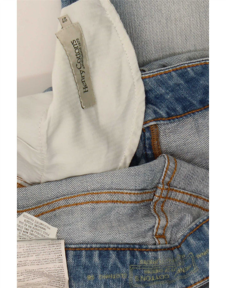 Henry Cottons Blugi de damă cropped W27 L26 Blue Cotton