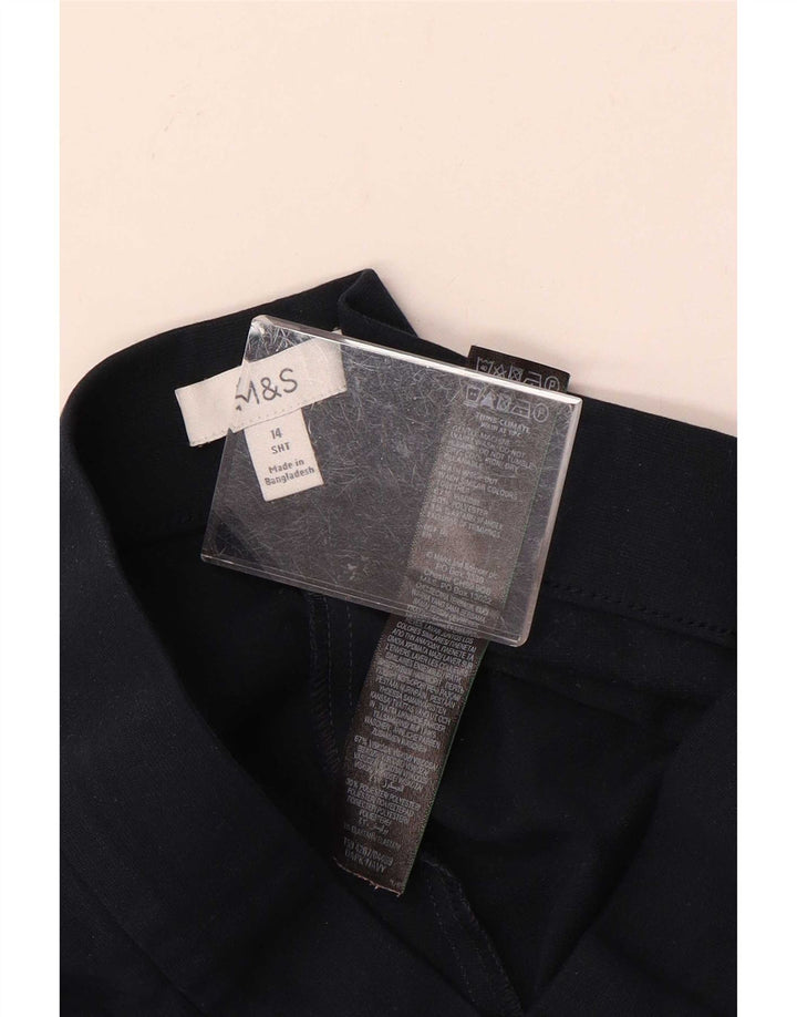 Pantaloni tăiați pentru femei Marks & Spencer UK 14 Medium W30 L25 Bleumarin