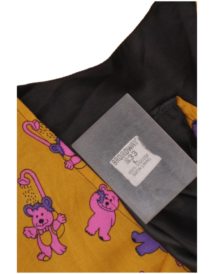 BROADWAY Vestă grafică pentru bărbați, mare, galbenă, din viscoză