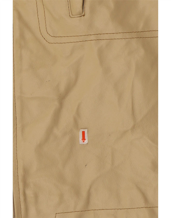 Jachetă de piele pentru bărbați VINTAGE UK 40, mare, bej, piele