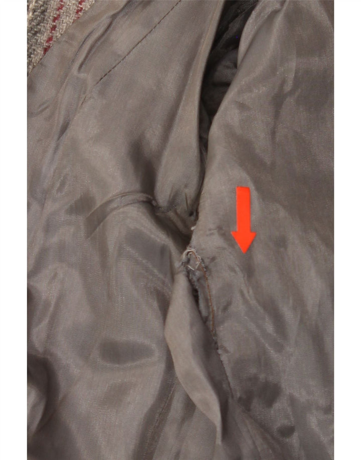 VINTAGE Womens 2 Button Blazer Jacket UK 10 Small Grey Pinstripe Vintage Vintage and Second-Hand Vintage from Messina Hembry 