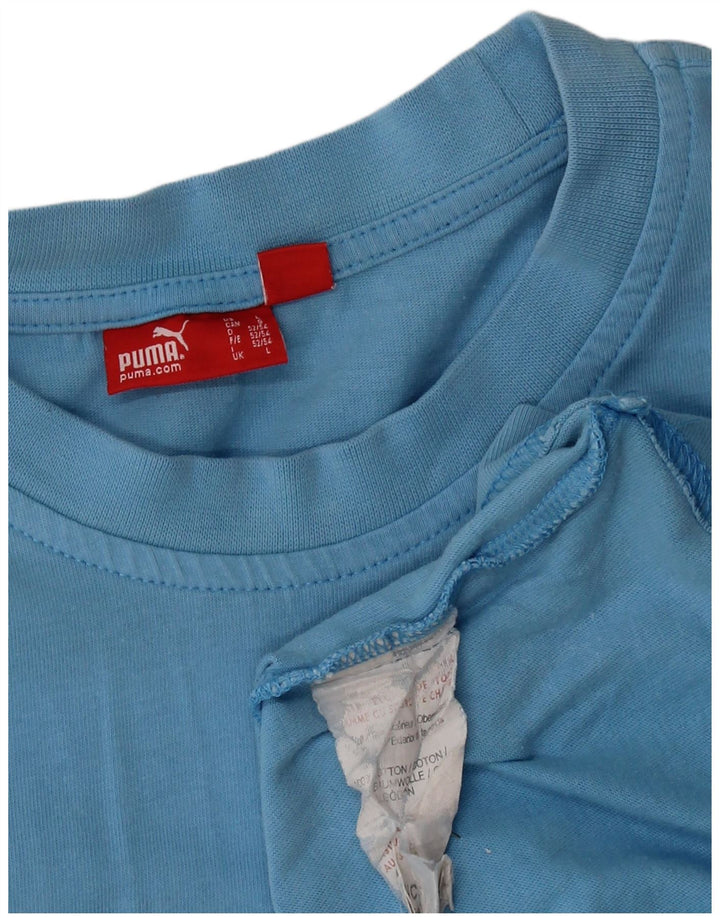 Tricou grafic PUMA pentru bărbați Top mare din bumbac albastru