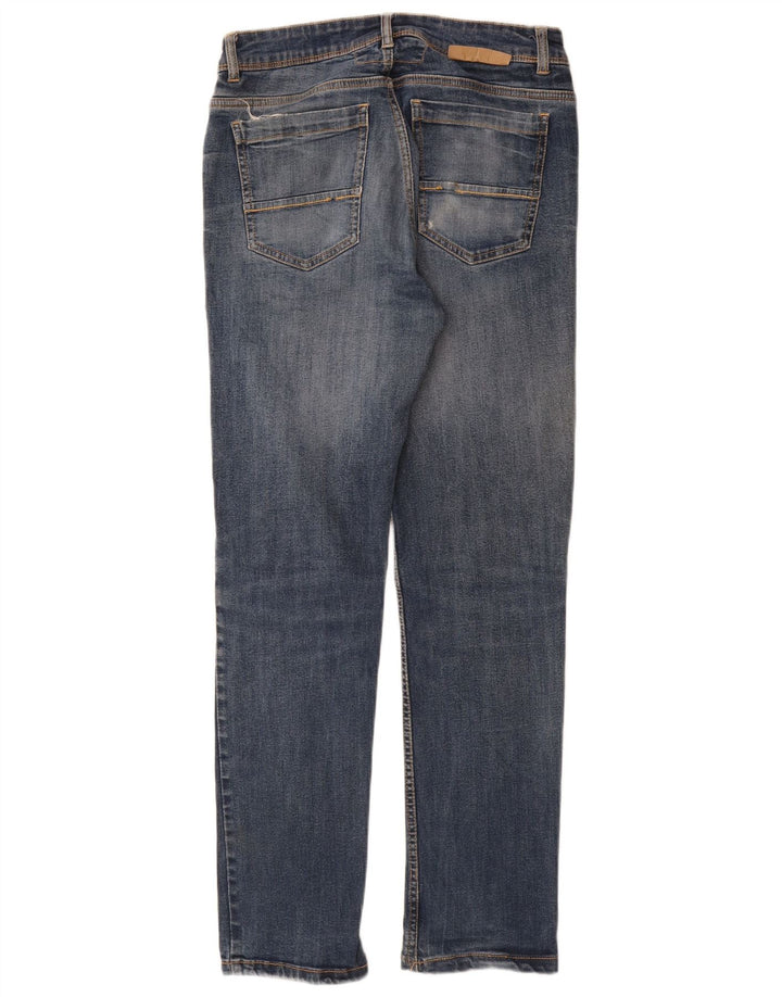 Dack's Blugi subțiri învechiți pentru femei IT 46 Large W30 L29 Blue Bumbac