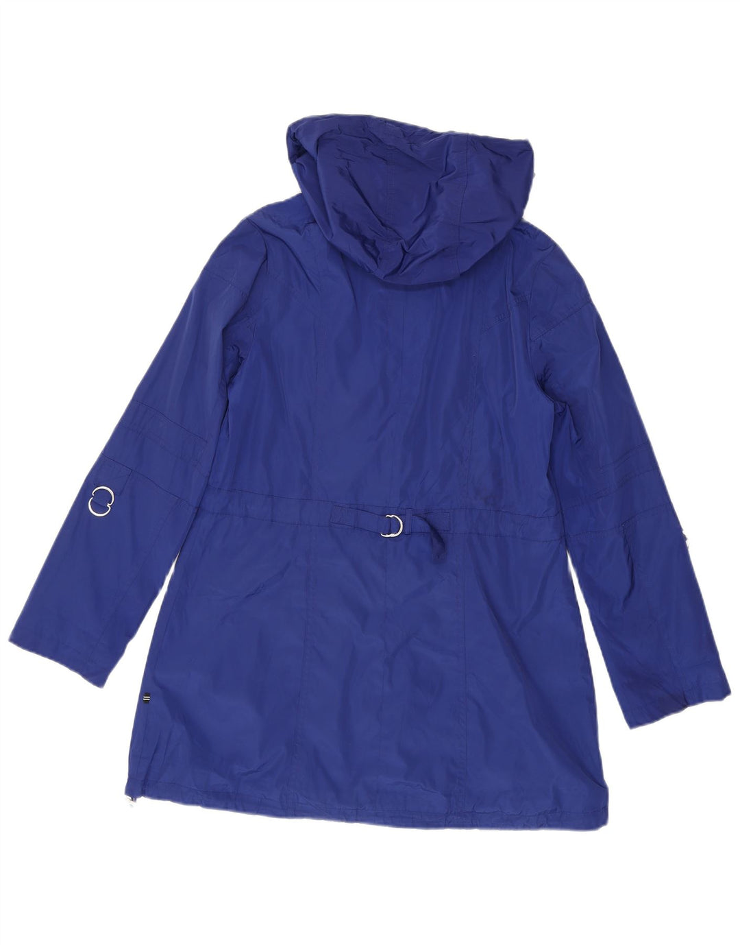 NAUTICA Womens Hooded Raincoat UK 14 Medium Blue