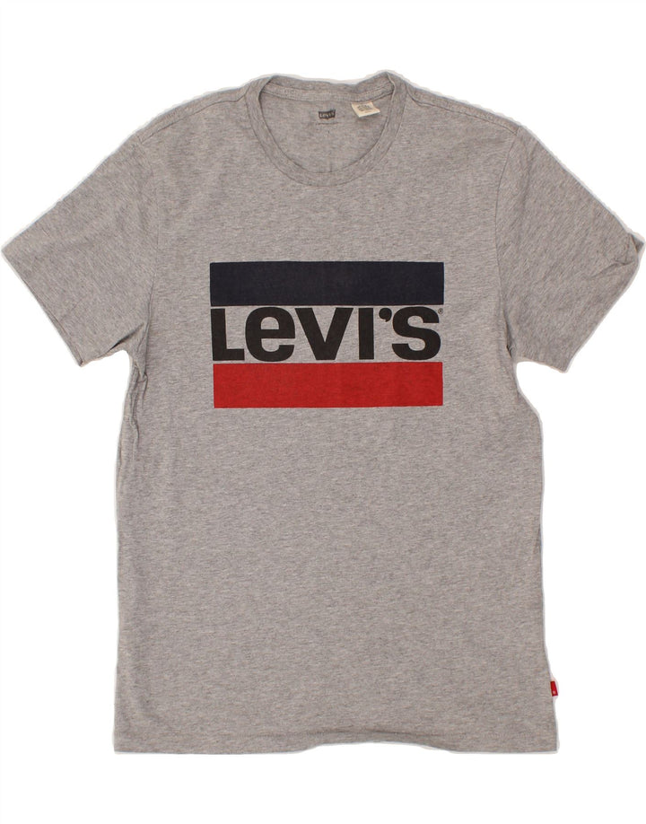 LEVI'S Mens Graphic T-Shirt Top Small Grey Cotton Vintage Levi's and Second-Hand Levi's from Messina Hembry 