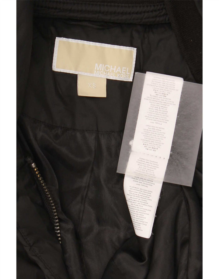 Palton capitonat supradimensionat pentru femei Michael Kors, UK 6 XS, poliester negru