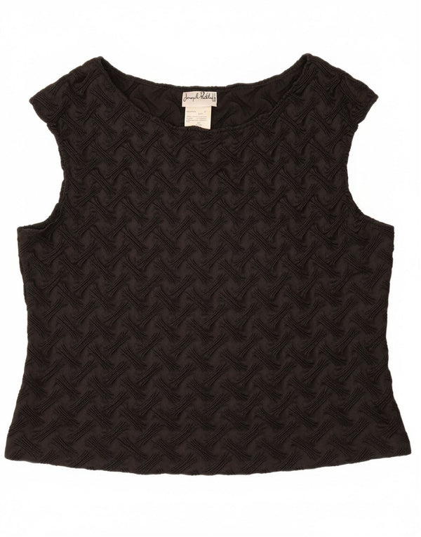 JOSEPH RIBKOFF Bluză fără mâneci pentru femei UK 18 XL Poliester negru