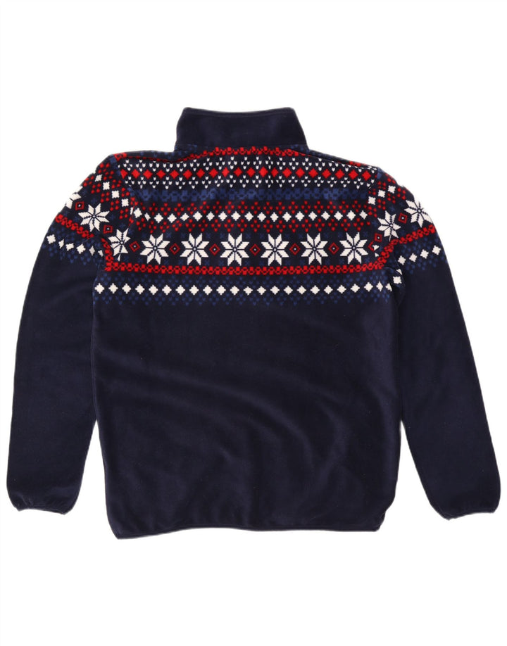 Trening pentru bărbați TCM, cu fermoar, gât, pulover, mijloc, bleumarin, Fair Isle
