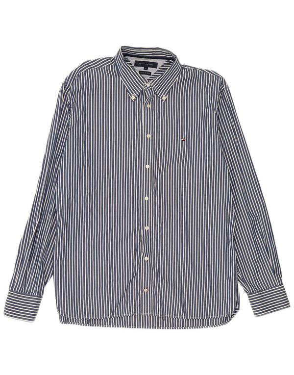 Cămașă Tommy Hilfiger pentru bărbați, XL, bleumarin, bumbac cu dungi