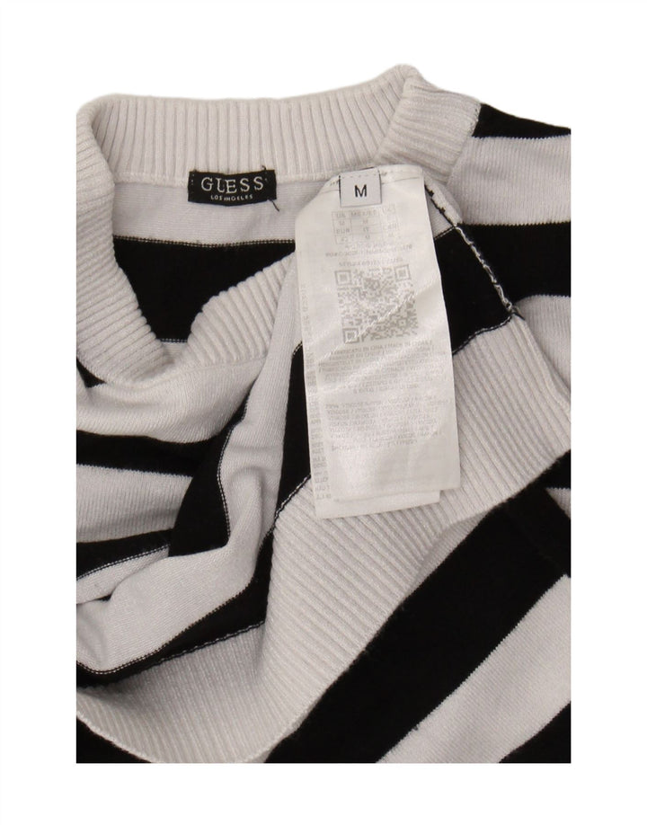Pulover Guess pentru femei cu decolteu rotund cu grafică din viscoză albă medie UK 12