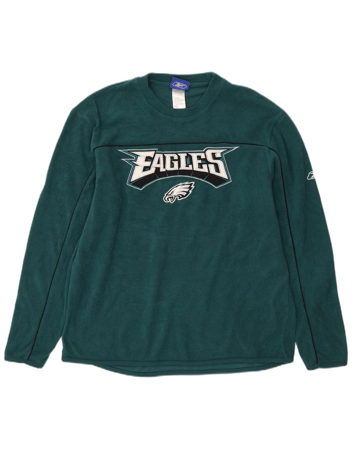Pulover pentru bărbați Philadelphia Eagles Graphic Fleece, verde mic, REEBOK