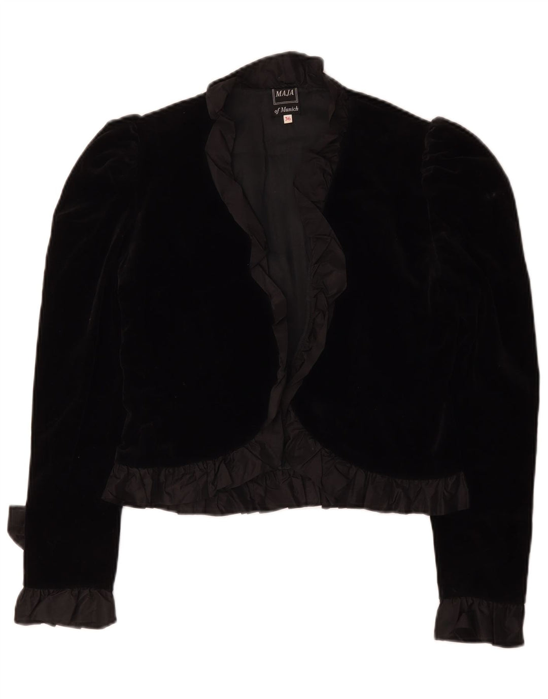 Jachetă Bolero Vintage pentru femei EU 36 Mic Negru Clasic