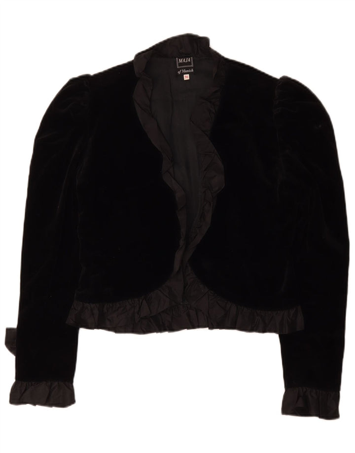 Jachetă Bolero Vintage pentru femei EU 36 Mic Negru Clasic