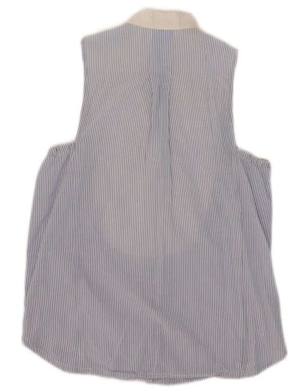 Bluză cămașă fără mâneci pentru femei SIVIGLIA IT 42 Medium Blue Pinstripe