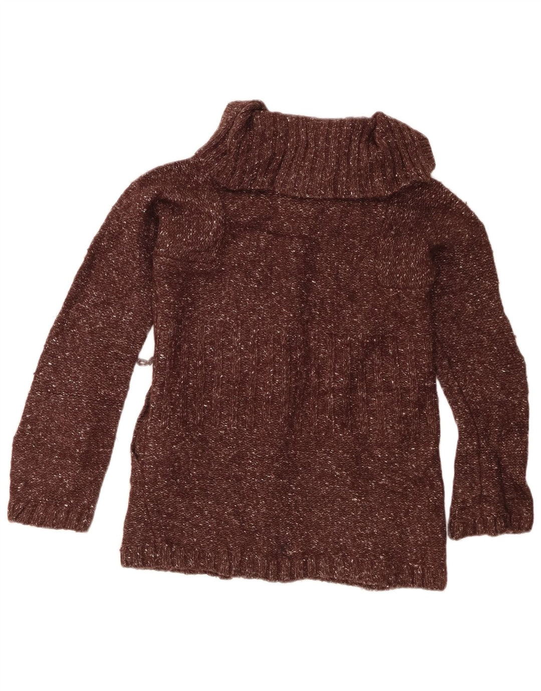 Pulover cardigan pentru femei J. CREW UK 8 mic maro cu pete