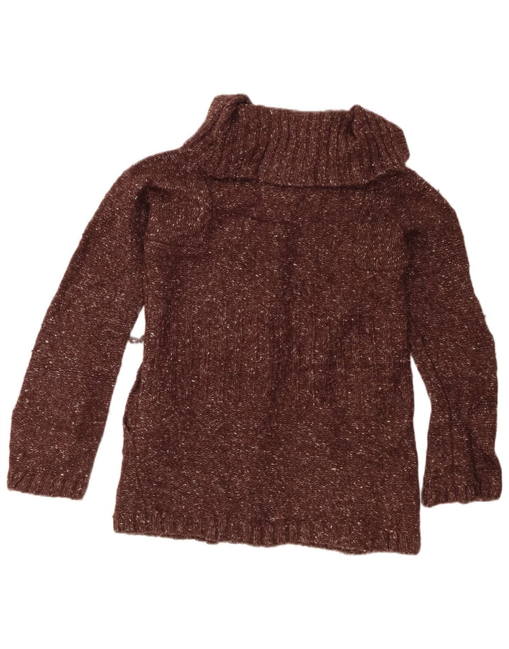 Pulover cardigan pentru femei J. CREW UK 8 mic maro cu pete