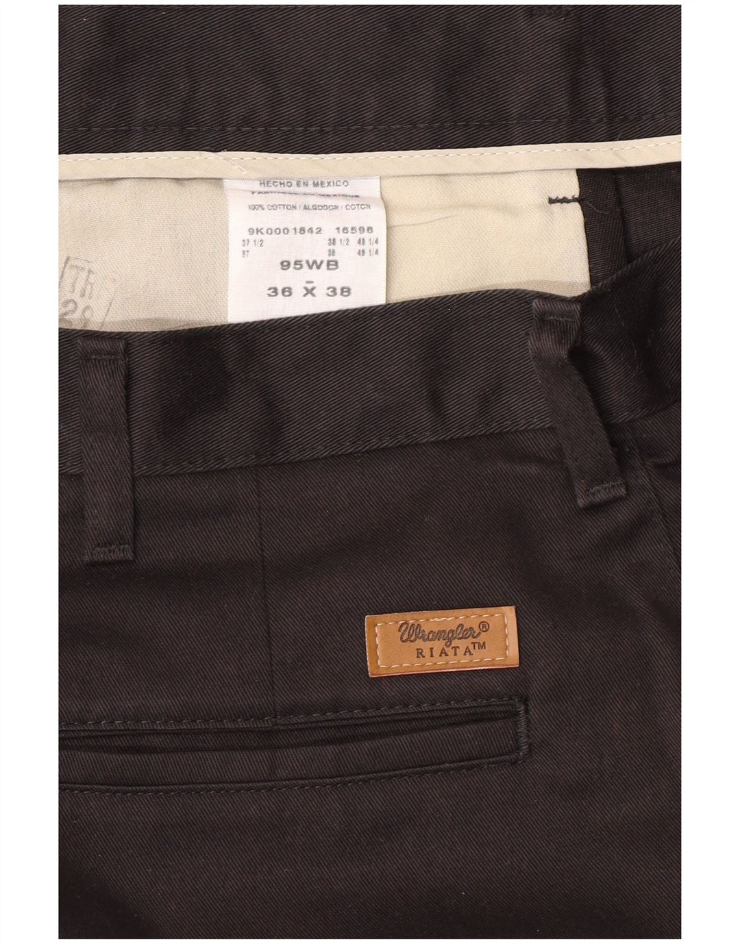 WRANGLER Pantaloni chino Riata pentru bărbați, L36 L38, bumbac negru