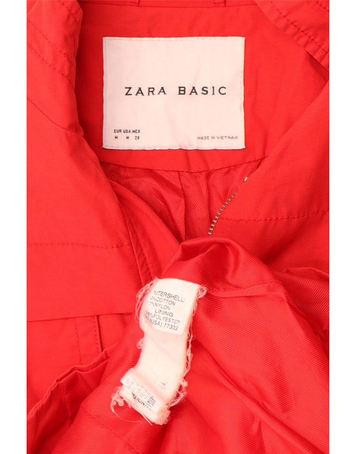 Geacă Militară pentru Femei Zara UK 12 Medium Roșu Bumbac