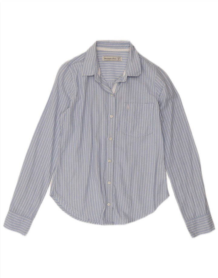 Cămașă pentru femei ABERCROMBIE & FITCH UK 6 XS Bumbac cu dungi albastre