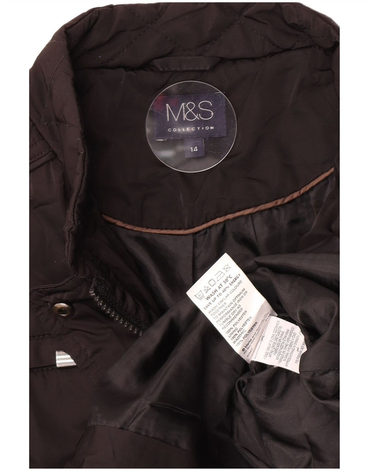 Jachetă matlasată pentru femei Marks & Spencer UK 14 Poliester negru mare