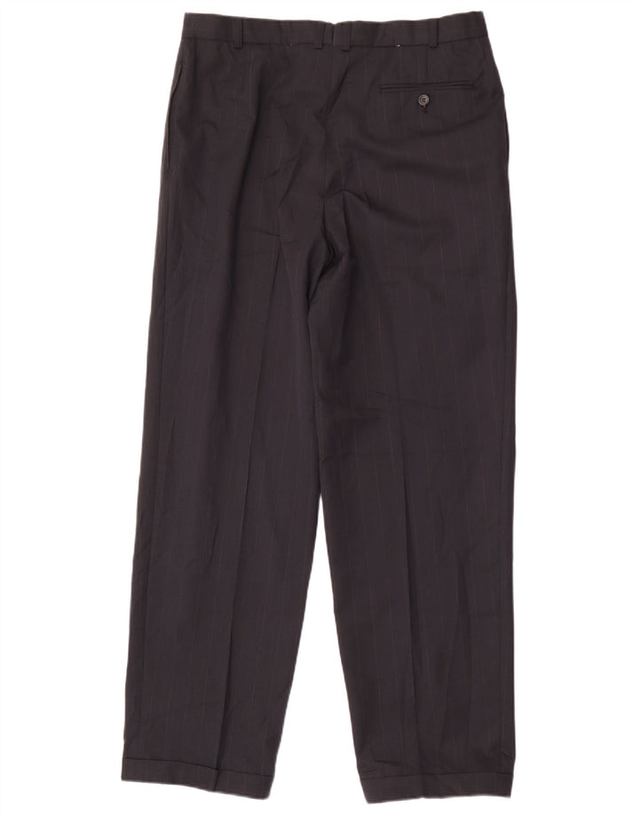 Pantaloni de costum pentru bărbați Marks & Spencer L36 L31 bleumarin poliester